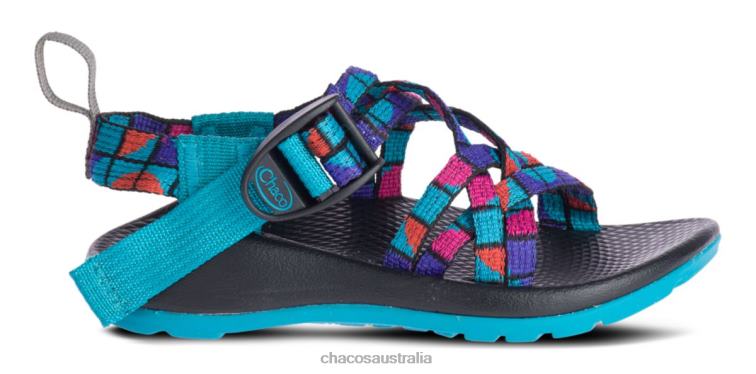 Chacos Little Kid's ZX/1 Ecotread Sandal Break Teal Chaco HP26H236 Kids Break Teal