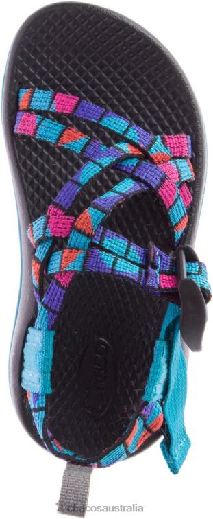 Chacos Little Kid\'s ZX/1 Ecotread Sandal Break Teal Chaco HP26H236 Kids Break Teal