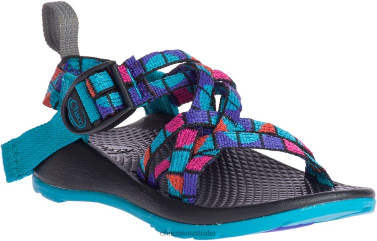 Chacos Little Kid\'s ZX/1 Ecotread Sandal Break Teal Chaco HP26H236 Kids Break Teal
