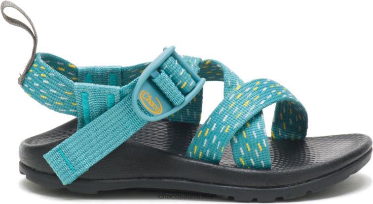 Clip Aqua Chacos Little Kid's Z/1 Ecotread Sandal Chaco HP26H222 Kids Clip Aqua