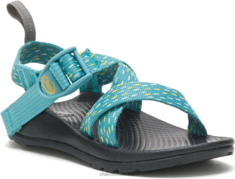 Clip Aqua Chacos Little Kid\'s Z/1 Ecotread Sandal Chaco HP26H222 Kids Clip Aqua
