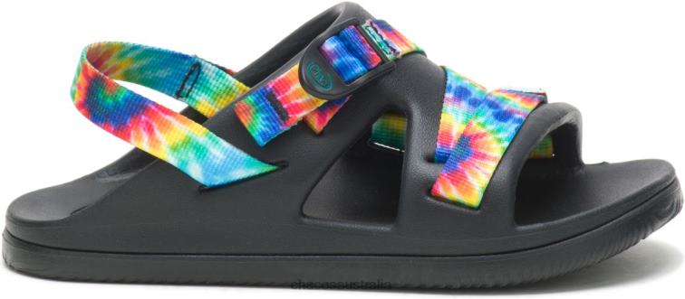 Dark Tie Dye Chacos Big Kid's Chillos Slide Chaco HP26H214 Kids Dark Tie Dye