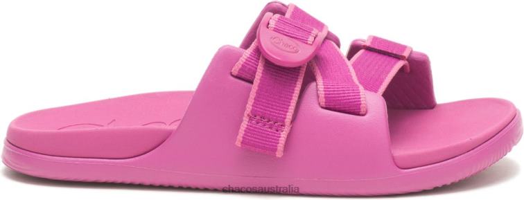 Little Kid's Chillos Slide Sandal Outskirt Fuchsia Chacos Chaco HP26H247 Kids Outskirt Fuchsia