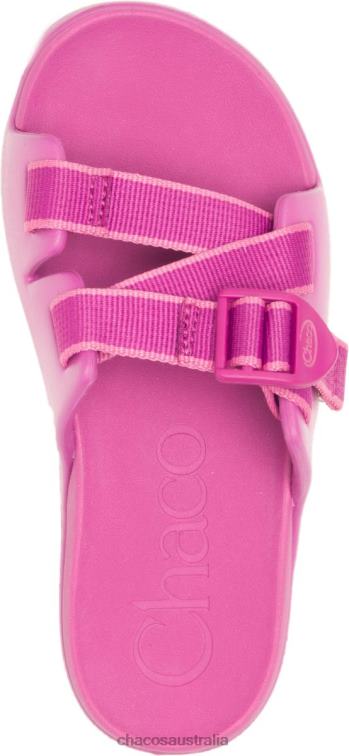Little Kid\'s Chillos Slide Sandal Outskirt Fuchsia Chacos Chaco HP26H247 Kids Outskirt Fuchsia