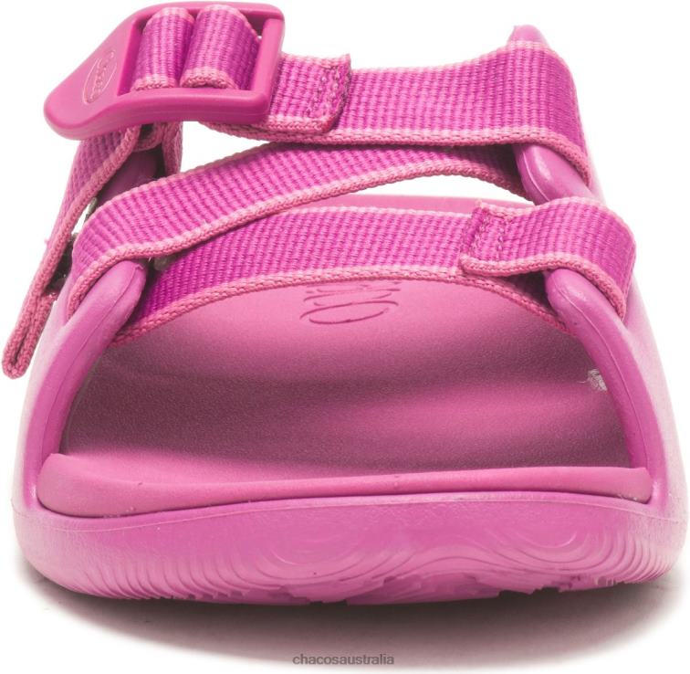 Little Kid\'s Chillos Slide Sandal Outskirt Fuchsia Chacos Chaco HP26H247 Kids Outskirt Fuchsia