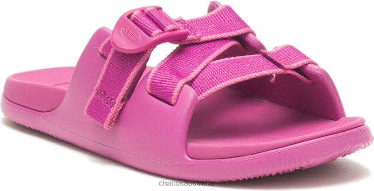Little Kid\'s Chillos Slide Sandal Outskirt Fuchsia Chacos Chaco HP26H247 Kids Outskirt Fuchsia