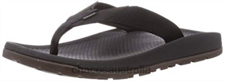 Black Chacos Men\'s Lowdown Flip Flop Chaco HP26H294 Men Black