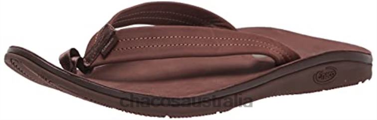 Men\'s Classic Leather Flip-Flop Dark Brown Chacos Chaco HP26H295 Men Dark Brown
