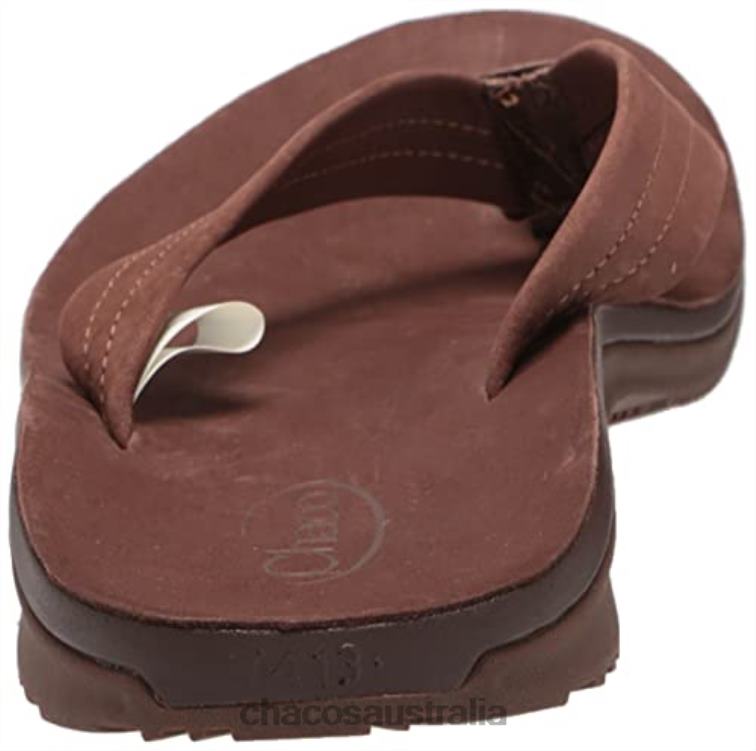Men\'s Classic Leather Flip-Flop Dark Brown Chacos Chaco HP26H295 Men Dark Brown