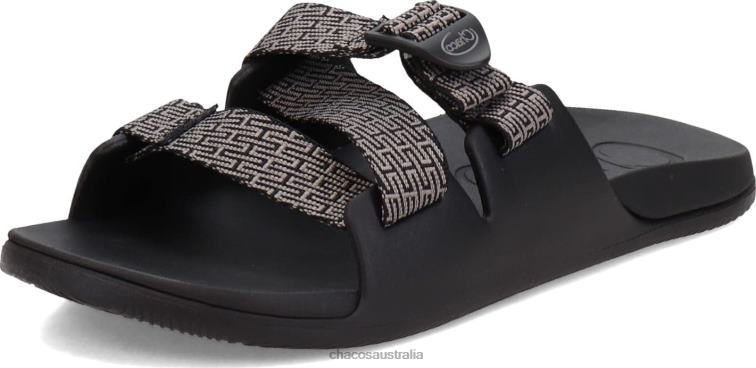 Chacos Fret Black Men's Chillos Slide Sandal Chaco HP26H291 Men Fret Black