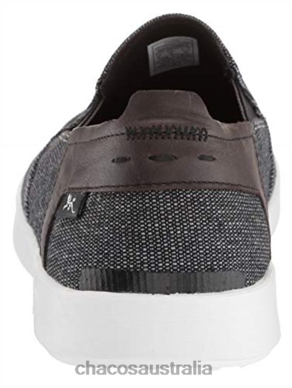 Black Chacos Men\'s Davis Fabric Slip-On Shoes Chaco HP26H475 Men