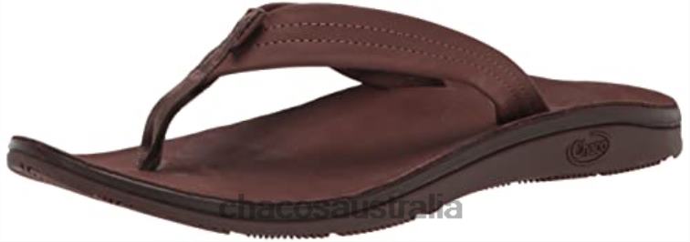 Women\'s Classic Leather Flip-Flop Dark Brown Chacos Chaco HP26H393 Women