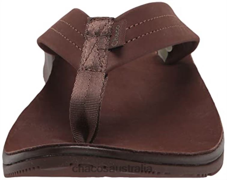 Women\'s Classic Leather Flip-Flop Dark Brown Chacos Chaco HP26H393 Women