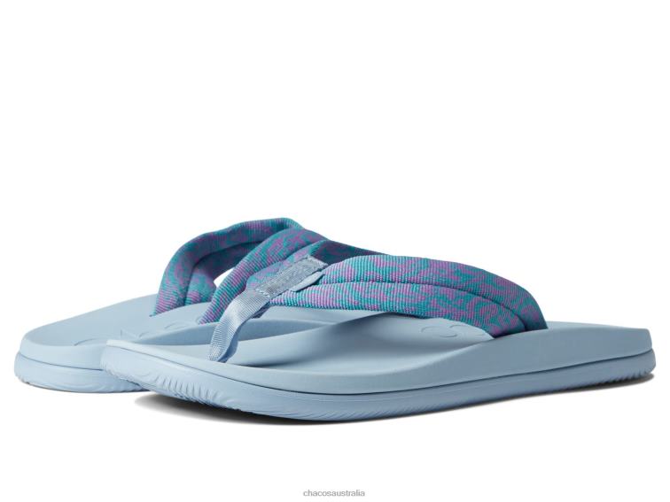 Women's Chillos Flip Sandal Chacos Tube Breeze Teal Chaco HP26H349 Women Tube Breeze Teal