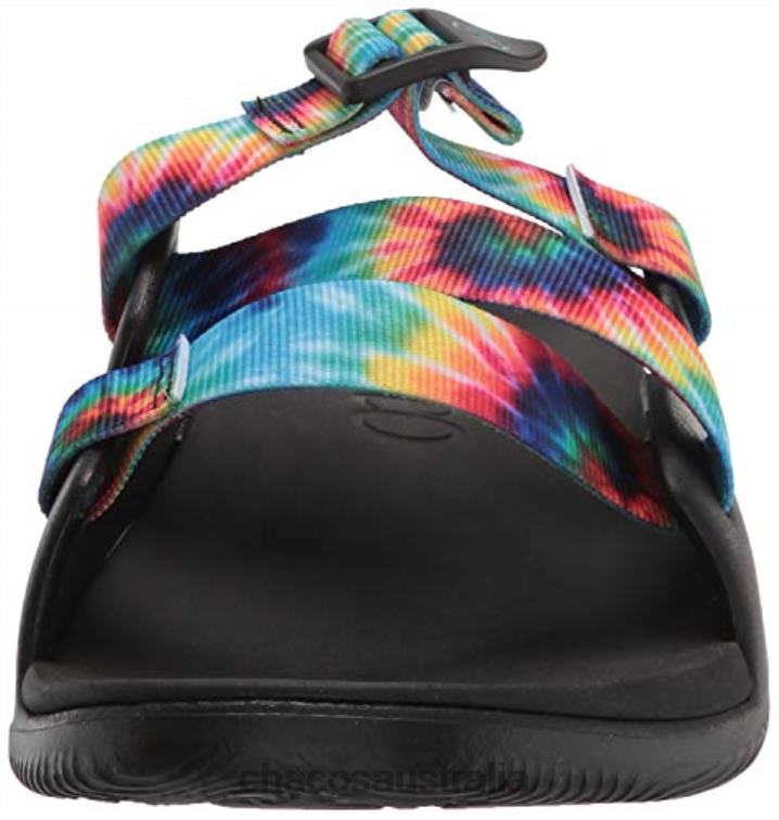 Women\'s Chillos Slidechillos Slide Sandal Dark Tie Dye Chacos Chaco HP26H273 Women Dark Tie Dye